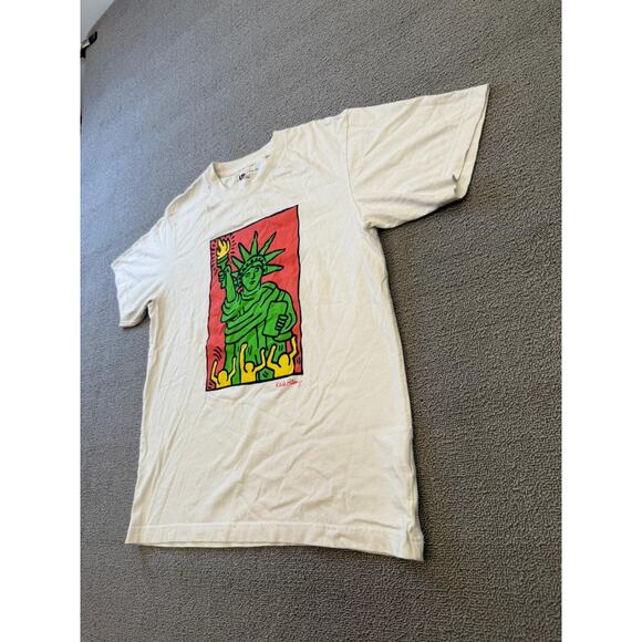 Uniqlo UT Keith Haring XS White Statue of Liberty Graphic Tee - Picture 11 of 12